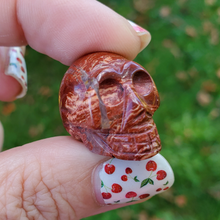 Load image into Gallery viewer, Small Gemstone Pocket Skull - 1 inch - Choose Your Stone