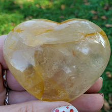 Load image into Gallery viewer, Golden healer quartz crystal heart