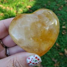 Load image into Gallery viewer, Golden healer Quartz carved crystal heart