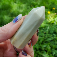 Load image into Gallery viewer, Caribbean Blue Chalcedony Point