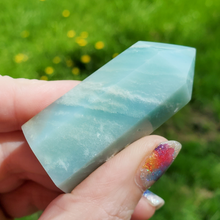 Load image into Gallery viewer, Caribbean Blue Chalcedony Point