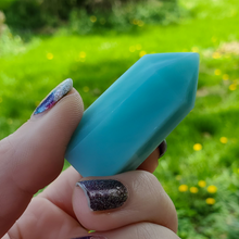 Load image into Gallery viewer, Caribbean Blue Chalcedony Point