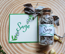 Load image into Gallery viewer, Sage mini Apothecary herb bottles