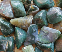 Load image into Gallery viewer, Moss Agate tumbled gemstones, ethically sourced crystals