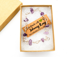 Load image into Gallery viewer, Sterling Silver Amethyst Bracelet - Chip Beads)