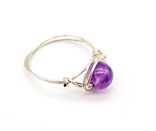 Load image into Gallery viewer, Amethyst Crystal Wire Wrapped Ring