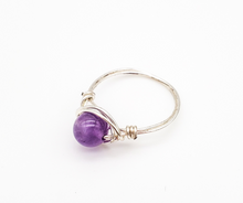 Load image into Gallery viewer, Amethyst Crystal Wire Wrapped Ring