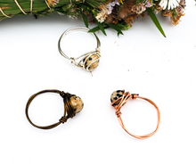 Load image into Gallery viewer, Dalmatian Jasper Wire Wrapped Ring - made to order