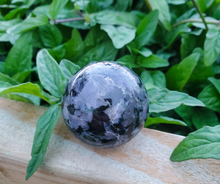 Load image into Gallery viewer, Indigo Gabbro, Mystic Merlinite 40 mm sphere