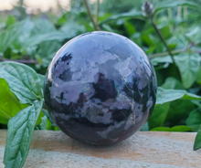 Load image into Gallery viewer, Indigo Gabbro, Mystic Merlinite 40 mm sphere