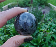 Load image into Gallery viewer, Indigo Gabbro, Mystic Merlinite 40 mm sphere