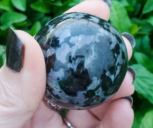 Load image into Gallery viewer, Indigo Gabbro, Mystic Merlinite 40 mm sphere