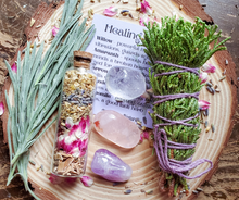 Load image into Gallery viewer, Healing Spell and Crystal Smudge Kit