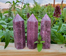 Load image into Gallery viewer, Purple lepidolite crystal point