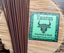 Load image into Gallery viewer, Taurus Rosewood and Musk Incense Sticks