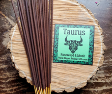 Load image into Gallery viewer, Taurus Rosewood and Musk Incense Sticks