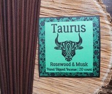 Load image into Gallery viewer, Taurus Rosewood and Musk Incense Sticks