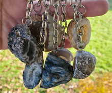 Load image into Gallery viewer, Occo Agate Geode Keychain