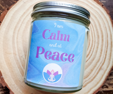 Load image into Gallery viewer, Positive affirmation candle, calm intention soy wax candle