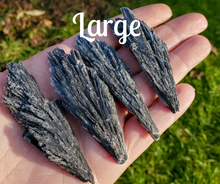 Load image into Gallery viewer, Black Kyanite Fan - Black Kyanite Crystals