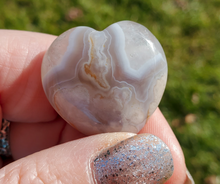 Load image into Gallery viewer, Small Flower Agate Heart