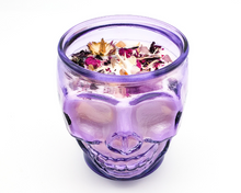 Load image into Gallery viewer, Self Empowerment Intention Candle (Blackened Amethyst) - 12 oz Purple Skull Jar