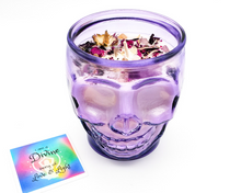 Load image into Gallery viewer, Self Empowerment Intention Candle (Blackened Amethyst) - 12 oz Purple Skull Jar