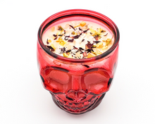 Load image into Gallery viewer, Self Love Intention Candle (Jasmine Vanilla) - 12 oz Red Skull Jar