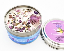 Load image into Gallery viewer, Intention candle with amethyst crystals