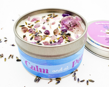 Load image into Gallery viewer, Candle with amethyst crystals