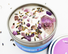 Load image into Gallery viewer, Candles with herbs and crystals