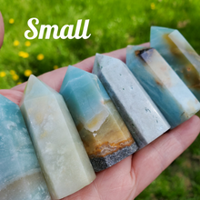 Load image into Gallery viewer, Caribbean Blue Chalcedony Point
