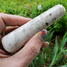 Load image into Gallery viewer, 4 inch rainbow Moonstone massage wand
