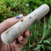 Load image into Gallery viewer, 4 inch rainbow Moonstone massage wand