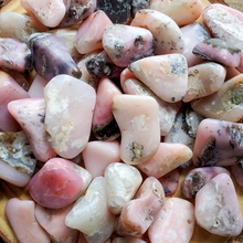 Load image into Gallery viewer, Ethically mined pink opal tumbled gemstones