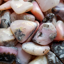 Load image into Gallery viewer, Pink opal tumbled gemstones, ethically mined crystals