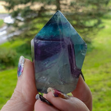Load image into Gallery viewer, Rainbow fluorite gemstone tower
