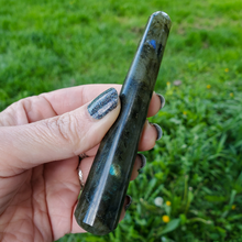 Load image into Gallery viewer, Labradorite gemstone massage wand , 4 inch