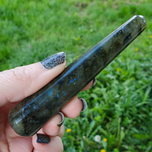 Load image into Gallery viewer, Labradorite gemstone massage wand, 4 inch