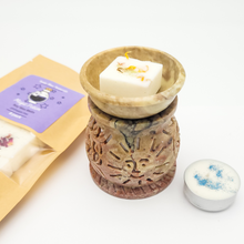Load image into Gallery viewer, Carved Sun Soapstone Diffuser Lamp for Essential Oils or Wax Melts