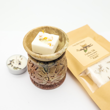 Load image into Gallery viewer, Carved Sun Soapstone Diffuser Lamp for Essential Oils or Wax Melts