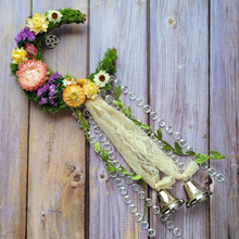 Load image into Gallery viewer, Witches Bells Crescent Moon Wreath