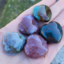 Load image into Gallery viewer, Small Ocean Jasper gemstone hearts