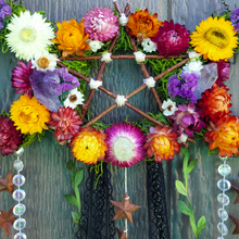 Load image into Gallery viewer, Triple Moon Witches Bells Wreath