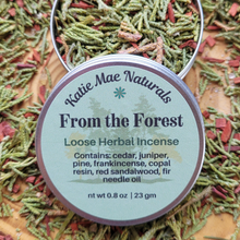 Load image into Gallery viewer, Herbal incense with cedar and sandalwood chips