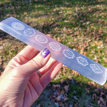 Load image into Gallery viewer, Chakra Selenite Stick - 8 inch