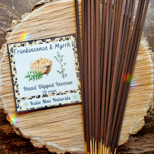 Load image into Gallery viewer, Frankincense and Myrrh hand dipped incense sticks
