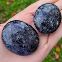 Load image into Gallery viewer, Indigo gabbro gemstone palm stones