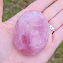 Load image into Gallery viewer, Rose quartz crystal palm stone