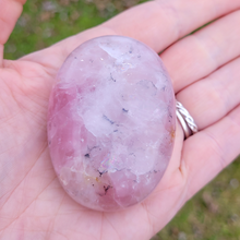 Load image into Gallery viewer, Rose quartz crystal palm stone
